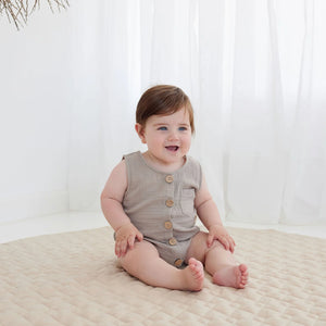 Sand Muslin Bubble Romper-Aster & Oak-000-Little Soldiers