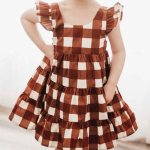 Gingham Playsuit/Dress PREORDER-Christmas Clothing-Bencer & Hazelnut-000 PLAYSUIT-Little Soldiers