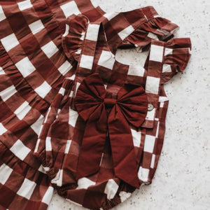 Gingham Playsuit/Dress PREORDER-Christmas Clothing-Bencer & Hazelnut-000 PLAYSUIT-Little Soldiers