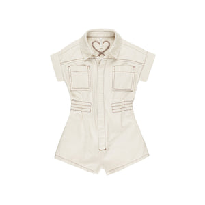 Utility Romper - Natural-Rylee & Cru-2-3Y-Little Soldiers