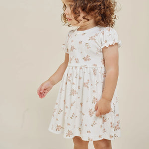 Blossom Skater Dress - White-Aster & Oak-0-Little Soldiers